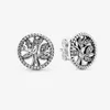 Boucles d'oreilles Pandora Trees Of Life Boucles d'oreilles en argent sterling 925 authentiques pour bijoux de style européen Pandora Andy Jewel 297843CZ