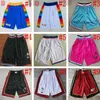 Gestikte basketballen shorts mannen sport korte universiteitsbroek witte zwart blauw rood groen paarse sport shorts