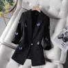 Summer Women Blazer Office Lady Casual Kurtka Slim Mały Kitw Pracuj Kobieta jeden przycisk Blazers Fashion 220819