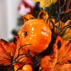 Decoratieve bloemen kransen kunstmatige krans slinger kerst Halloween Pumpkin dennen met mannelijke doek rattan materiaal home decordecoratief d