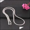 Link Chain New Flat Snake Bone Bare Simple Sier Collar Short Clavicle Blade Jewelry For Men And Women Drop Delivery 2021 Dhseller2010 Dhxkt