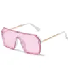 Lunettes de soleil pour femmes Lunettes de soleil tendance à grand cadre, verres en filigrane conjoints pour hommes et femmes, lunettes de soleil tout match