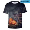 T-shirty męskie 2022 Mężczyźni Kobiety Halloween T Shirt 3D Dyni Latarn T-shirt Summer krótkie rękawe O-Neck Casualne ubranie Z3W3#