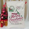 Julstrånväska Santa Claus Candy Sack Xmas Trees Elk Canvas Sacks Large Capacity Storage Påsar Hushållens dekoration Th0123