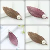 Hair Clips Barrettes Hairpin Korean Accessories Pearl Leaf Stick Jewelry Drop Delivery 2021 Dhseller2010 Dhe7U