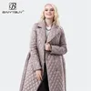 Baiytbuy Spring Cotton Casilted Long Puffer Jacket for Women Winter Jacket Women Clothes Autumn Rous Woman Down Casat 220818