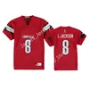 NCAA Custom Loui Sville Cardinal Maillot de football cousu Popeye Williams 61 Bryan Hudson 12 Devaughn Mortimer Selah Brown 35 Jeremiah Caldwell 7 Tiyon Evans Jersey