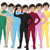 Kids Catsuit Costumes Zentai Suit Dance Unitard Spandex Bodysuits Wear Skin Tights no hood Back zipper for adults