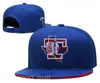 Casquette de sport Hip Hop Casquette de baseball Snapback respirante Casquettes réglables d'équipe Balle ajustée Bleu Rouge Corey Seager Adolis Garcia Nathaniel Lowe Bonnet de voyage Bonnet