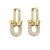 Stud new fashion geometry charm earrings for women with white green blue stud ear rings jewelry gift R230619