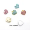 20pcs Cute Small Mix Color DIY Craft Charms For Kids Muslim Islamic Rhinestone Crystal Love Heart Shape Pendant Charm For Bracelet /Necklace Making Jewelry