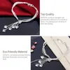 925 Tamel de prata esterlina Love Five Heart Snake Chain Bracelet para mulheres Jóias de festa de noivado de casamento