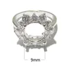 Bröllopsringar BEADSNICE ID27359 Silver smycken Fynd Sterling Ring Seting DIY Semi Monta Inställningar Roundwedding1799044