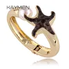 디자이너 쥬얼리 최신 독특한 Desgin Starfish Shape Inlaid Imitation Pearl Bangle Cuff Bracelet Golden Plated Top Quality