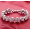 Designer 2022 Arrivals 18cm Luxury Heart Rose Gold Silver Color Bracelet Bangle for Women Wedding Bride on Hand Gift Jewelry S5777