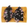 2022 Barnflicka Elastisk hårband Bohemisk stil hårtillbehör Bow Floral Nylon Hair Band