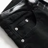 Мужские джинсы буквы вышивка черная растяжка джинсовой ткани вышитые брюки брюки