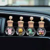 100Pcs Cartoon Car Perfume Glass Bottle With Vent Clip Essential Oils Diffuser Bottles Car Air Freshener Ornament Decorations