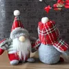 Décorations de poupée sans visage debout de Noël Gnome pour l'ornement de la maison Noël FY5345