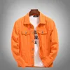 Slim Mens Jackets and Coats Casual Denim Veste Homme Jeans Male Purple Orange 220818