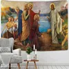 Wiszące ścianę Chrystus Jezus Tobestry Art Cottage Dorm Dekor Home J220804