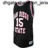 سلع جديدة رخيصة San Diego State Aztecs Kawhi Leonard Retro Brands Men's Black Game Jersey Vest Stitched Basketball Clobeys Sest