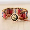 Bangle Designer High End Leather Wrap Bracciale Chain Weaving Statement Wristband Cuff Jewelry Regali di festa per le donne