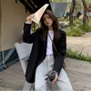 Blazers Women Outwear Solid Harajuku Match Woman Woman Office Office Ins Ins Korean Fashion Single 220818