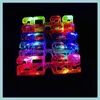 Dekorative Blumen Kränze 1 Stück blinkende 2022 LED-Gläser leuchtendes Licht Glühen Stirnband Nachtclub Bar Eye Wear Geschenk Party Bdesybag Dhumd