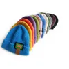 M466 automne hiver adulte tricoté chapeau lettres d'amour couleur bonbon casquettes homme femme crâne bonnets chapeaux chauds