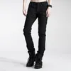 Vente en gros - Punk Rave Casual Mens Pantalon Gothique Mode Noir Beau Streampunk Moto K154