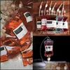 Wrap Prezent 25PC Halloweenowa torba krwi do napojów PVC wielokrotnego użytku napój wampira wampirów impreza rekwizytów horror dekoracja y220805 bdesybag dheoh