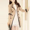 Autumn Winter Trench Coats Women Slim Double Breasted Ladies Coat Long Windbreakers Plus Size Overcoat Femino 220818