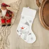 Julstrumpor Dekorationer Snowman Bear Penguin Fox Stockings for Family Holiday Xmas Tree Pise XBJK2208