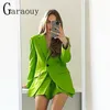 Garaouy Spring herfst verfrissende groene kantoor dame lange mouw losse pak blazer jas chic een knop vrouwelijke tops 220818