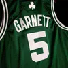100% cousu Kevin Garnett 5 # cousu en gros Jersey Mens Vest Taille XS-6XL Maillots de basket-ball cousus Ncaa