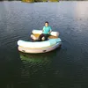 Inflatable Dock Hangout 240 Classic Inflatable Water Floating Raft Yacht Jet Ski Swimming Platform with eva teak