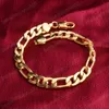 Pulsera de cadena clásica de plata de ley 925, oro de 18 quilates, 8mm, para mujer, hombre, boda, compromiso, fiesta, joyería de moda