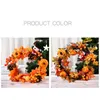 Decoratieve bloemen kransen kunstmatige krans slinger kerst Halloween Pumpkin dennen met mannelijke doek rattan materiaal home decordecoratief d