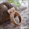 Bandringen gouden ring voor vrouwen mannen luxe bruidsbetrokkenheid bruiloft fijne sieraden sier moissanite diamant drop levering 202 carshop2006 dh5le