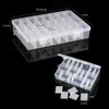Transparent Plastic Storage Jewelry Box Compartment Adjustable Container for Beads Earring Rectangle Case