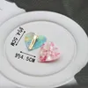 Ins Hot Selling 4.5cm Cute Heart-Shape Acetate Metal Duckbill Clips For Woman Simple Marbling Color Hairpins