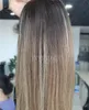 جديد قادم الأسهم balayage اللون البكر البشري القطر الأعلى مونو خط مزدوج قاعدة بو للنساء