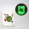 11 Unzen Sublimation weiß im Dunkeln leuchtende Keramiktasse Thermotransfer-Kaffeetasse leer mit Griff DIY fluoreszierende Wasserflasche kreative Geschenke B6