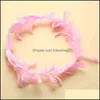 Couronnes de fleurs décoratives LED couronne de plumes lumineuses bandeau guirlandes filles éclairer cadeaux de cheveux couronne de fête de mariage Flo Bdesybag Dhkzf