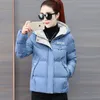 Winter Jacket Women Parkas Hooded Thick Down Cotton Padded Parka Female Short Coat Slim Warm Outwear P772 220819