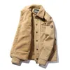 Jacket Men Imitated Lamb Fur Short Winter Thick Collar Plus Fleece Tooling Bomber Cotton Clothes 220819