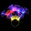 Fiori decorativi Ghirlande 1Pcs Lampeggiante 2022 Led Occhiali Luce luminosa Bagliore Fascia Night Club Bar Eye Wear Gift Party Bdesybag Dhumd