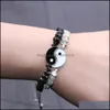 Link Chain Tai Chi Yin Yang Couple Bracelets Alloy Pendant Adjustable Braid Bracelet Matching Lover Drop Delivery 2021 J Dhseller2010 Dhy8I