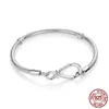 Pandora Secret Heart Bracelets for Women Eternal Flow Nó Bracelet com encantos pendentes